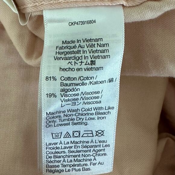 Madewell Garment-Dyed Low-Slung Straight Cargo Pants Pink Size 32 - Picture 10 of 12